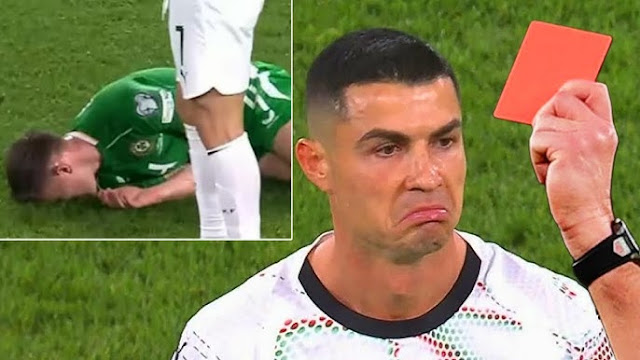 Ronaldo Sent Off as Ireland Shock Portugal in Pivotal World Cup Qualifier