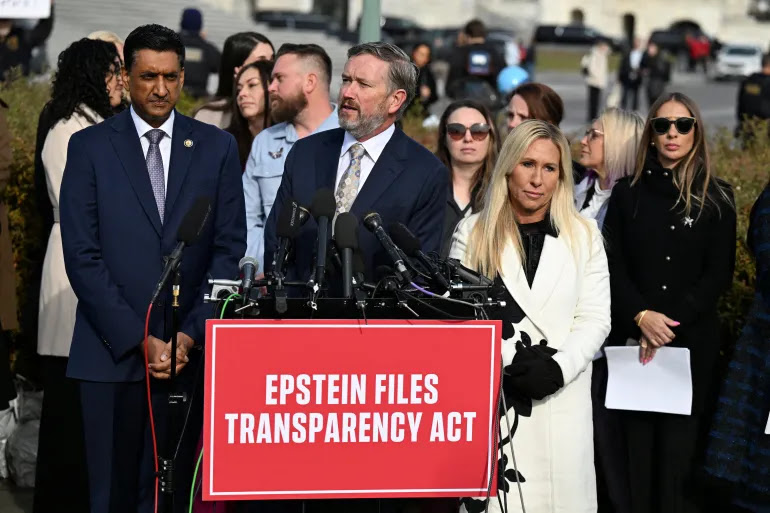 U.S. Congress Approves Bill Ordering Release of Jeffrey Epstein Files