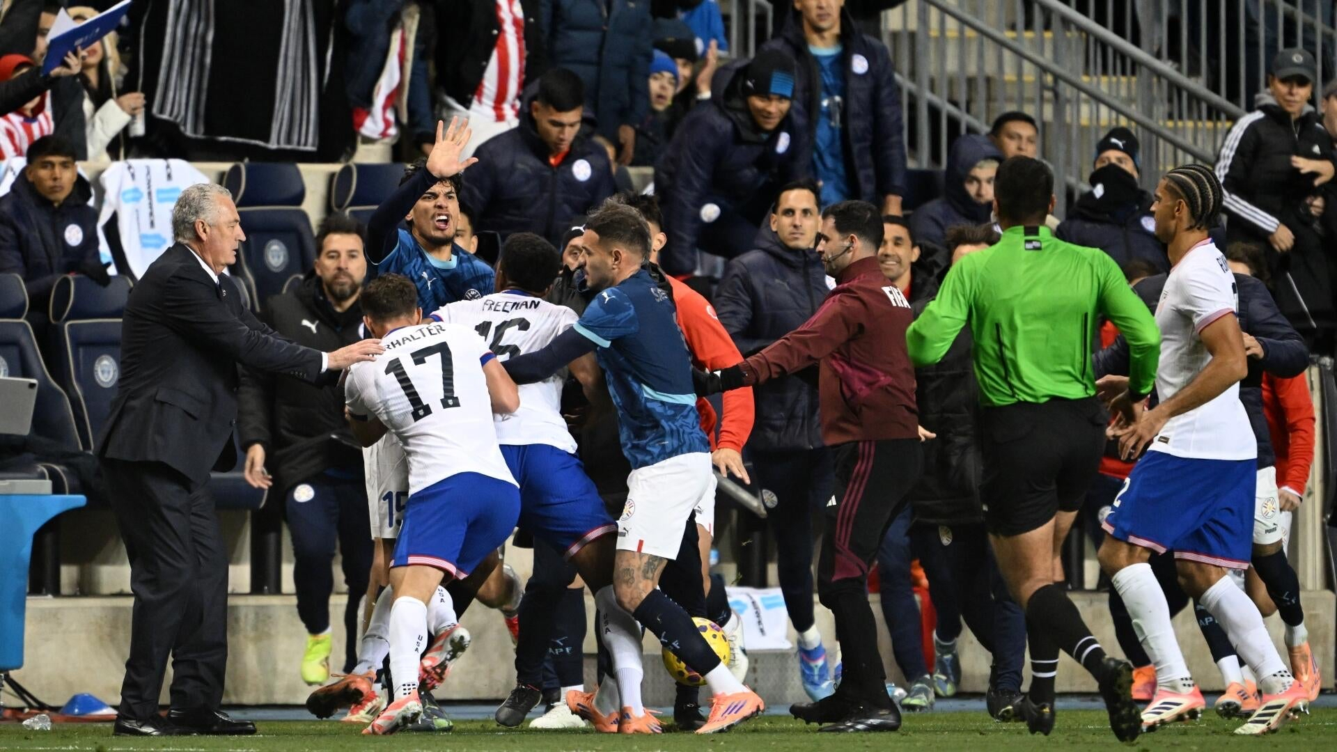 Fight Erupts in Final Moments of 2-1 USA Win vs Paraguay