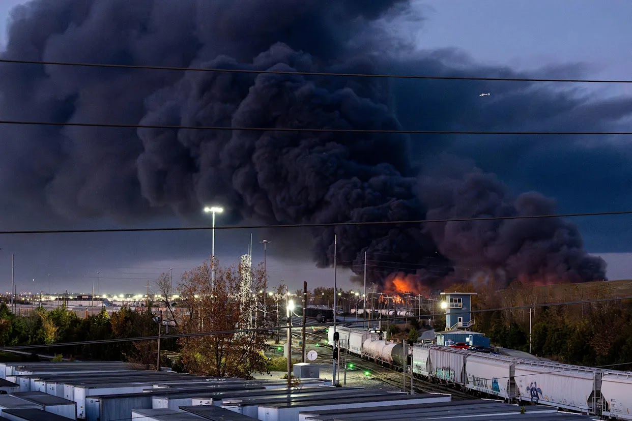 Smoke Hangs Over Louisville After Deadly UPS Plane Crash