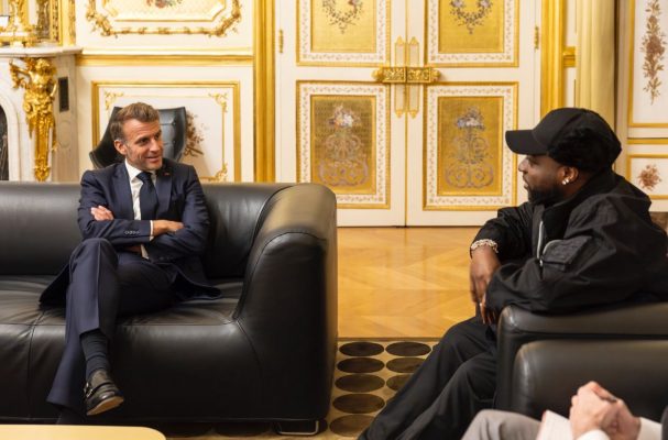 Davido Meets French President Emmanuel Macron in Paris