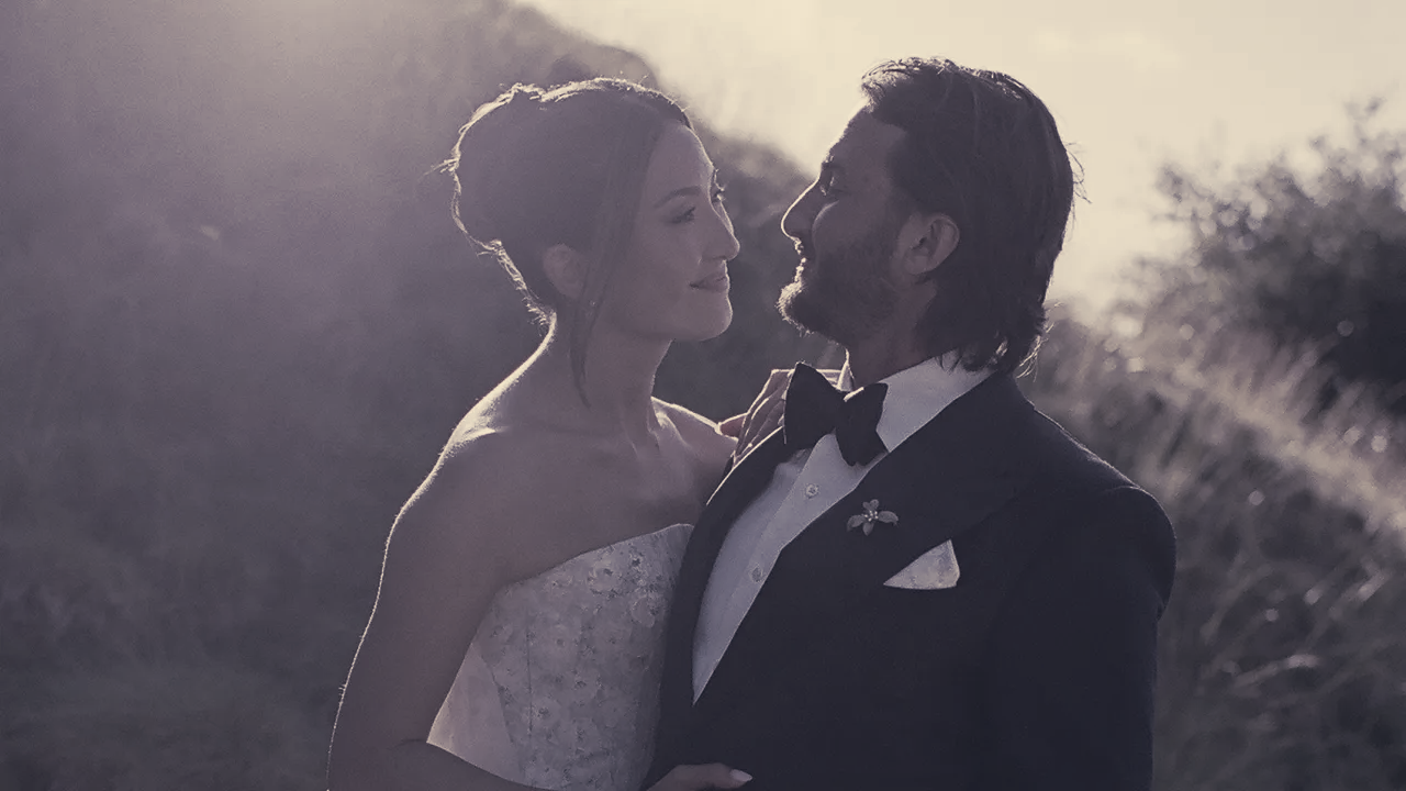 Artist Bride’s Hand-Painted Danielle Frankel Gown Sets Palette for Carmel Valley Wedding