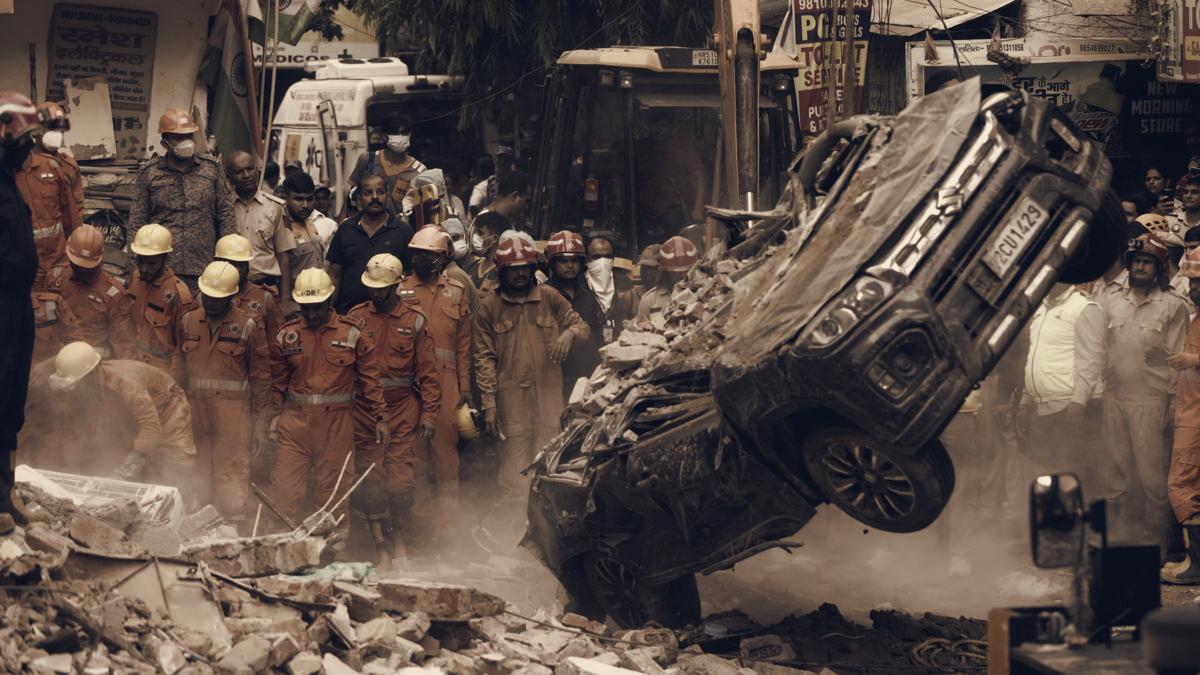 Five-Storey Delhi Hostel Collapses, Dozens Feared Trapped