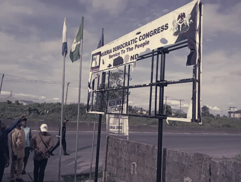 NDC Secretariat in Emohua Attacked, Campaign Billboards Destroyed