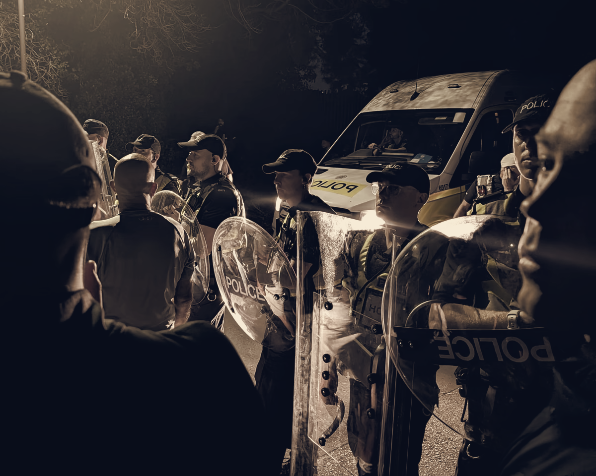 Far-Right Protesters Block Coaches After 140 Asylum Seekers Land in Portsmouth