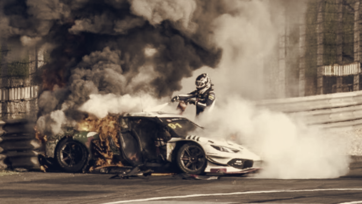Millroy Saved After Loek Hartog Pulls Him From Burning Ferrari