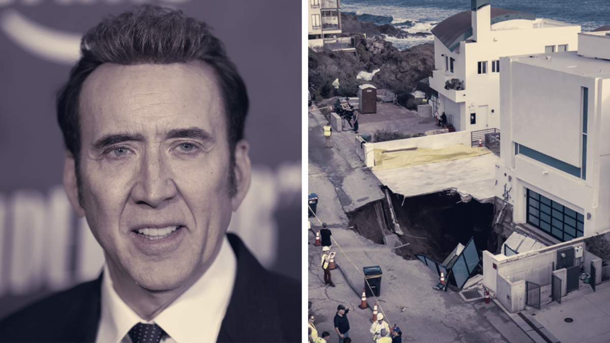 Nicolas Cage's Malibu Driveway Collapses, 30ft Sinkhole Leaves Five Homes Unsafe