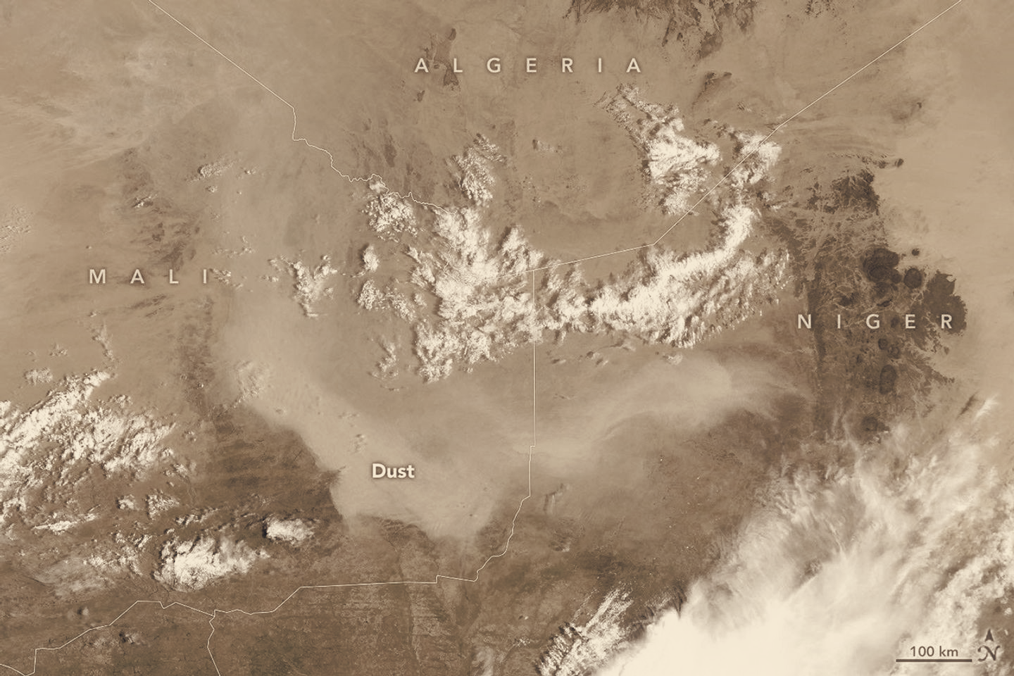 Dust Storm Blankets Mali and Neighbors, Full Atlantic Crossing Unlikely