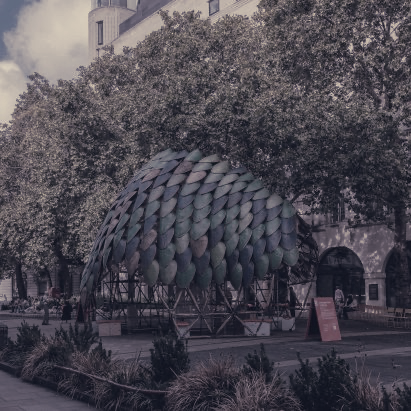 Pangolin Shield Pavilion Brings Police Shields To London Design Festival