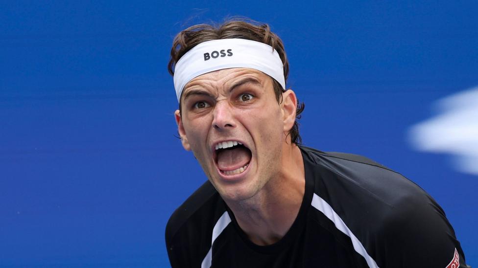 Taylor Fritz reacts
