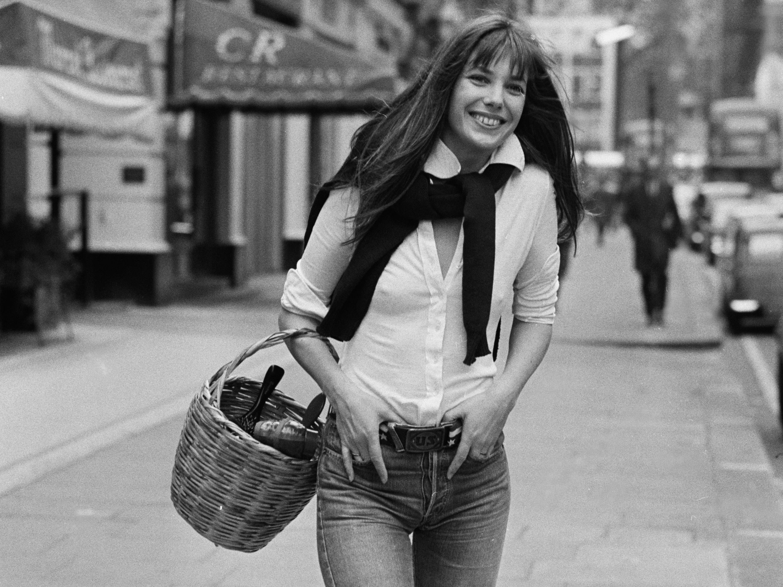 Image may contain Jane Birkin Clothing Pants Accessories Bag Handbag Jeans Adult Person Purse and Footwear