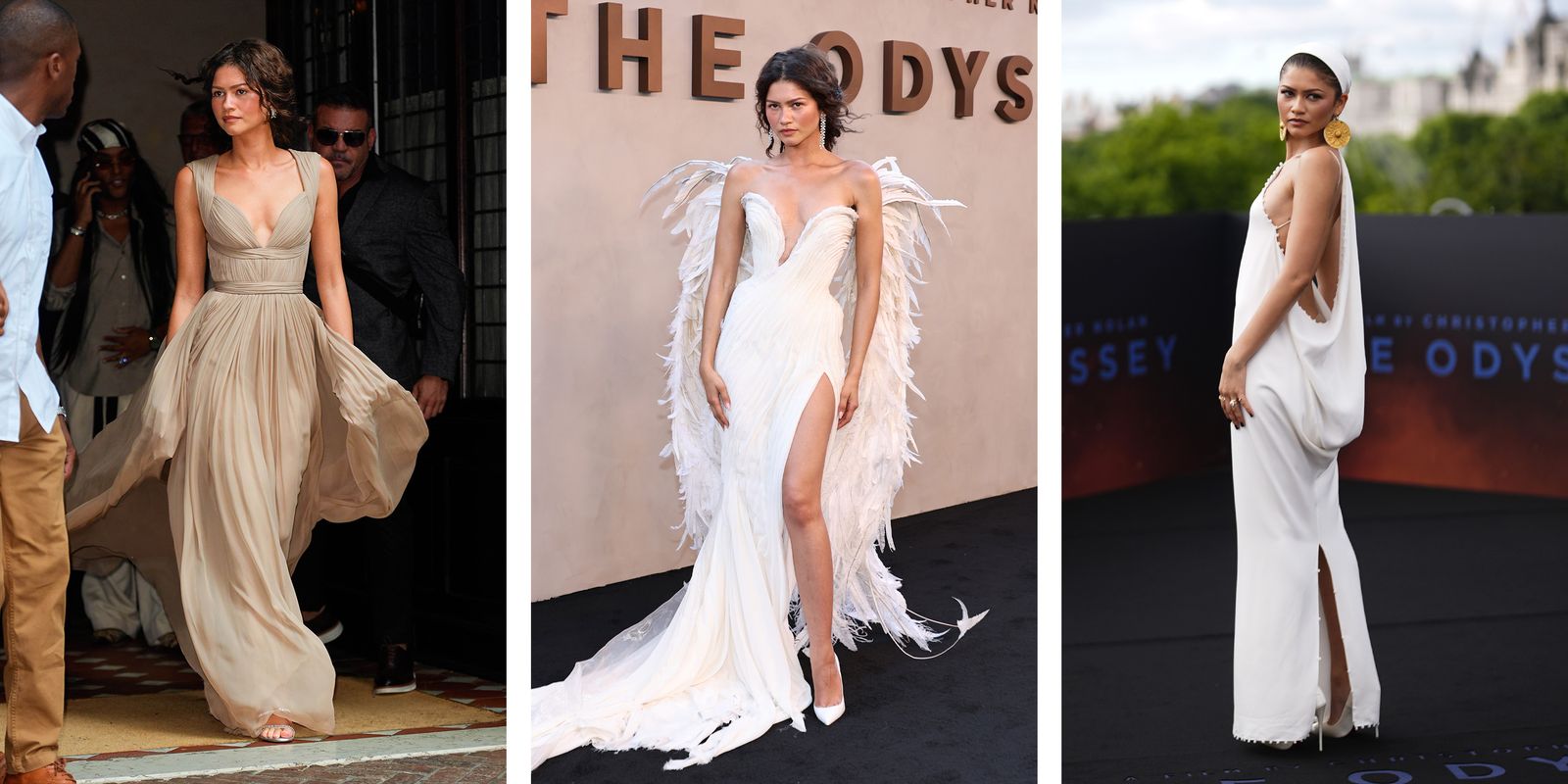 Image may contain Zendaya Clothing Dress Formal Wear Fashion Gown Wedding Wedding Gown Evening Dress and Adult
