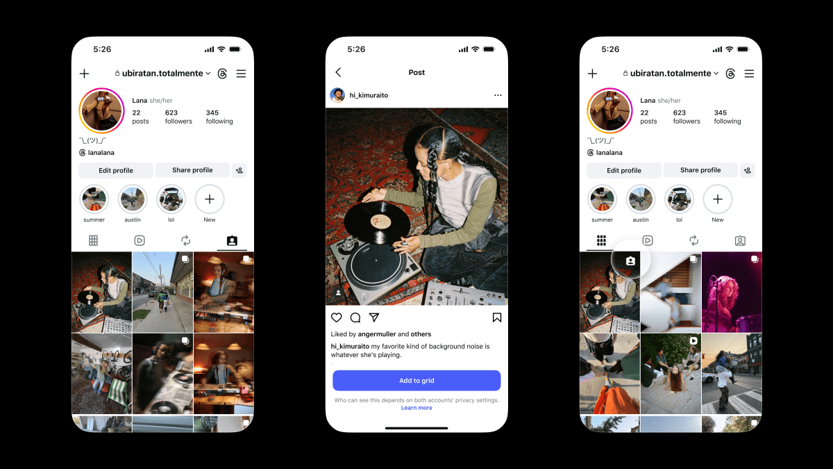 Instagram Lets Users Add Tagged Posts to Profile Grid, Giving More Control